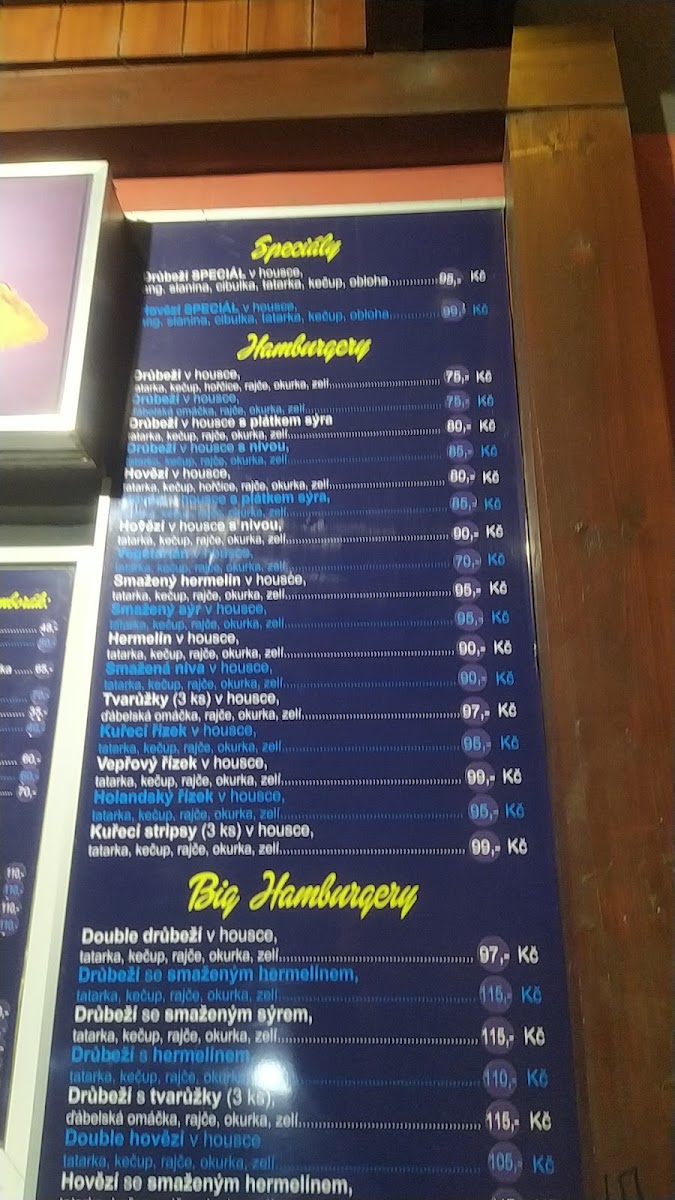 Menu Občerstvení Teni-10